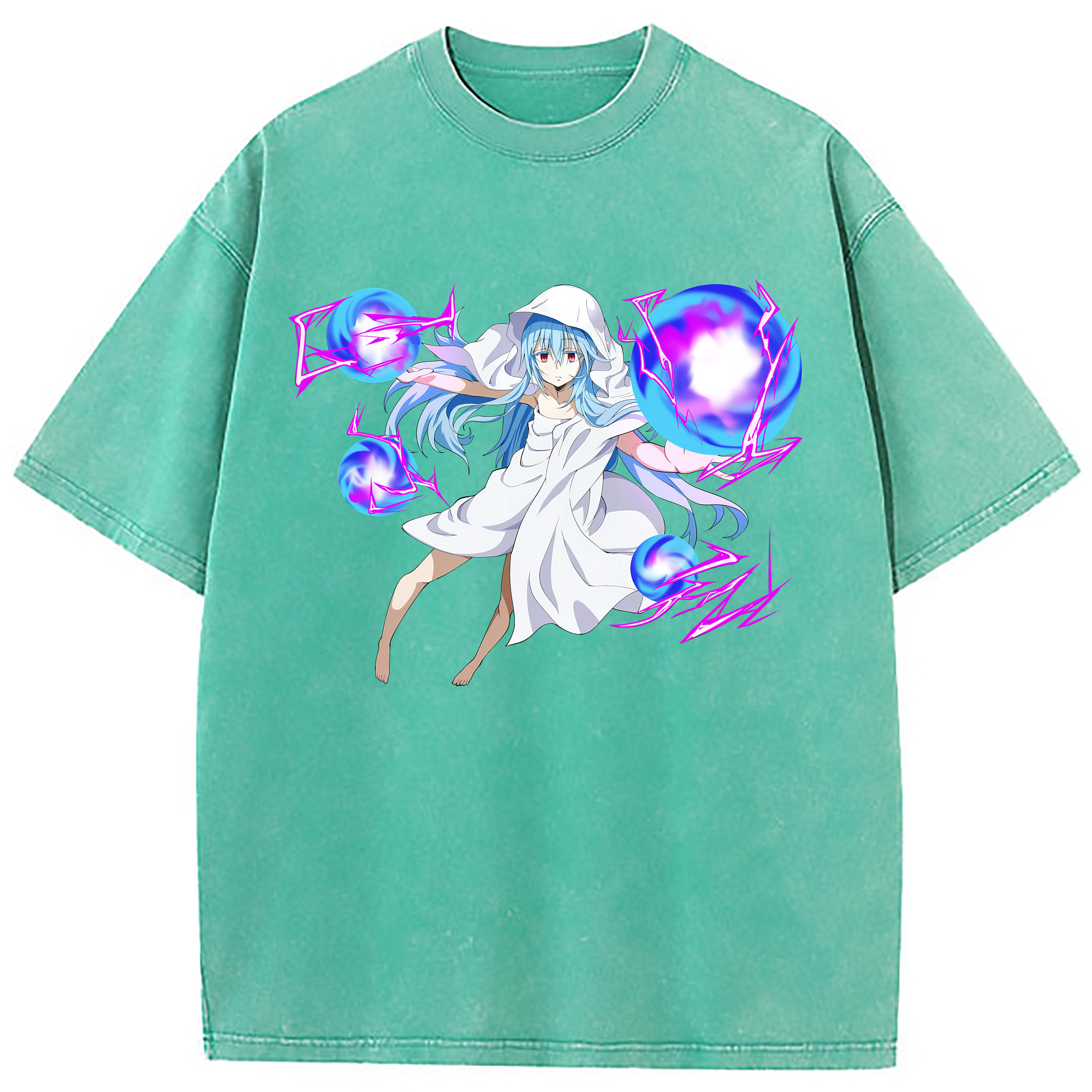 （画像用） 転スラ Regarding Reincarnated to Slime 綿100% ヴィンテージ風 半袖Tシャツ（フロントプリント）